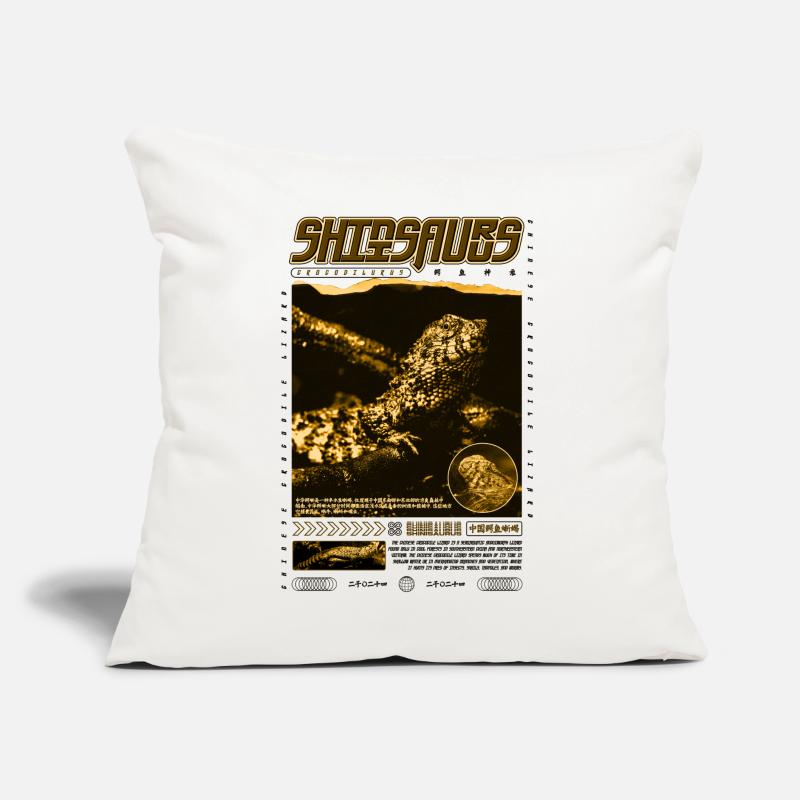 Chinesisches Krokodil Eidechse Shinisaurus Crocodilurus Sofakissen mit Füllung 45 x 45 cm