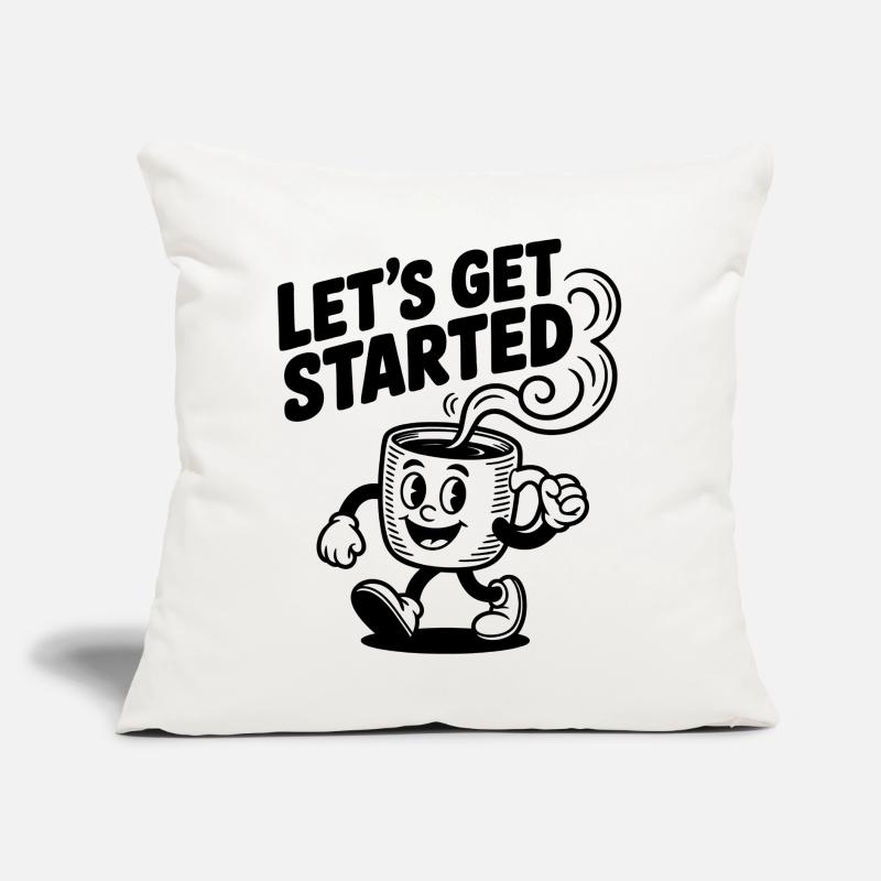 Let's Get Started Coffee Mug Sofa pillow with filling 45cm x 45cm