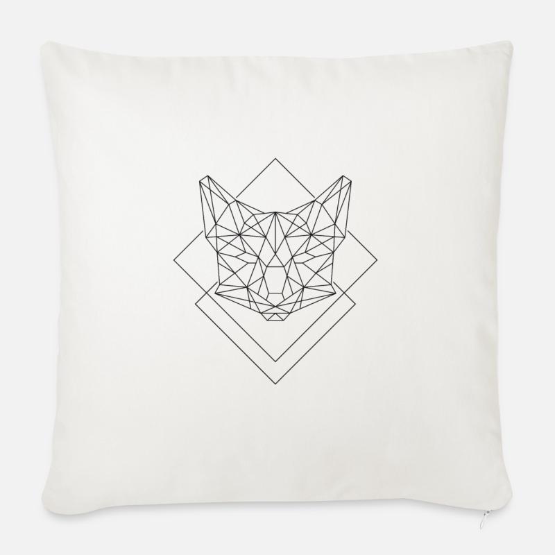 Polygon Fuchs - Sofakissen mit Füllung 45 x 45 cm - Naturweiß 