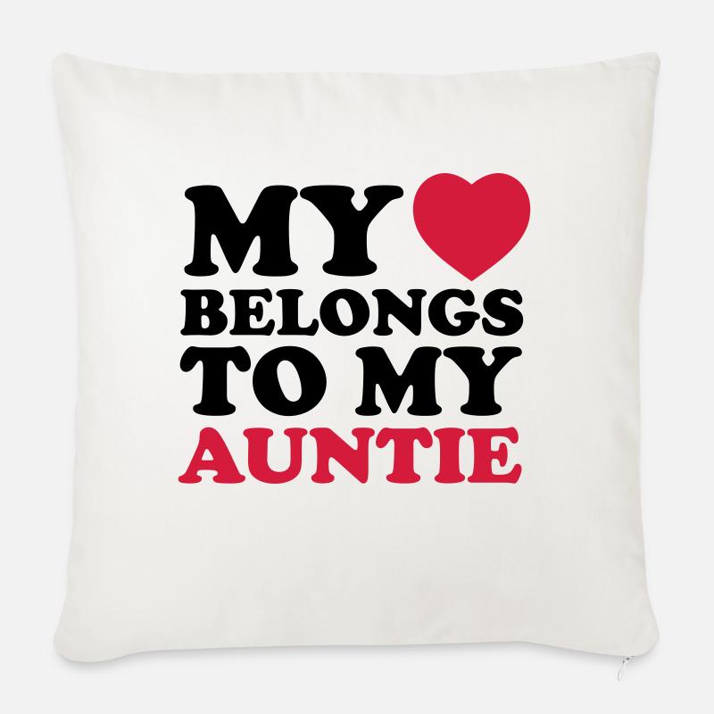 MHBTM auntie - Sofakissen mit Füllung 45 x 45 cm - Naturweiß 