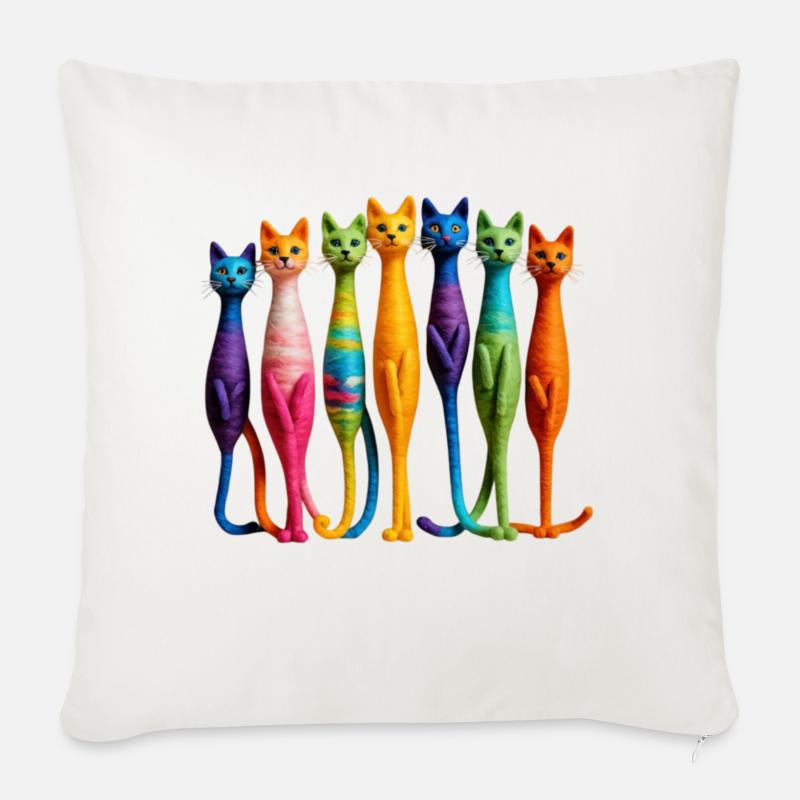 Cat - Sofakissen mit Füllung 45 x 45 cm - Naturweiß 