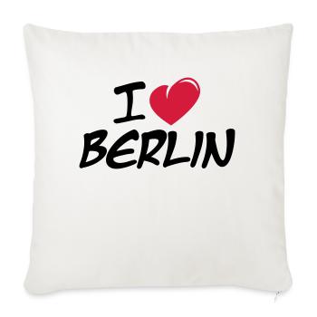 I love Berlin / Ich liebe Berlin - Sofa pillow with filling 45cm x 45cm - natural white - Front