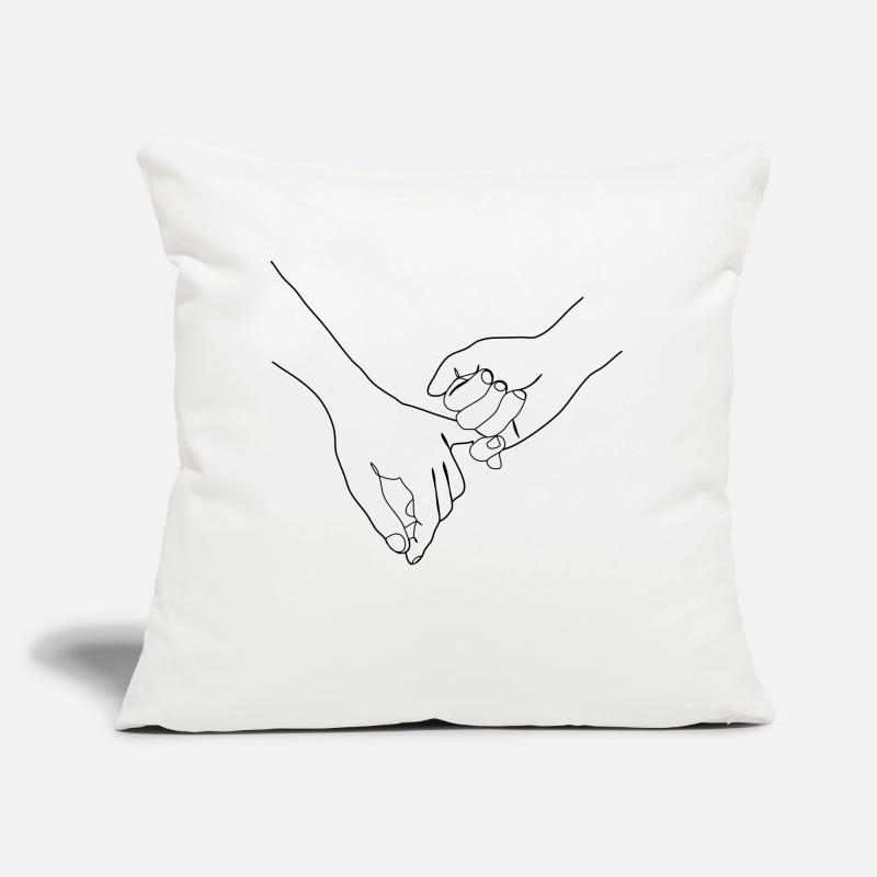 Partner Händchen Halten Sofakissen mit Füllung 45 x 45 cm