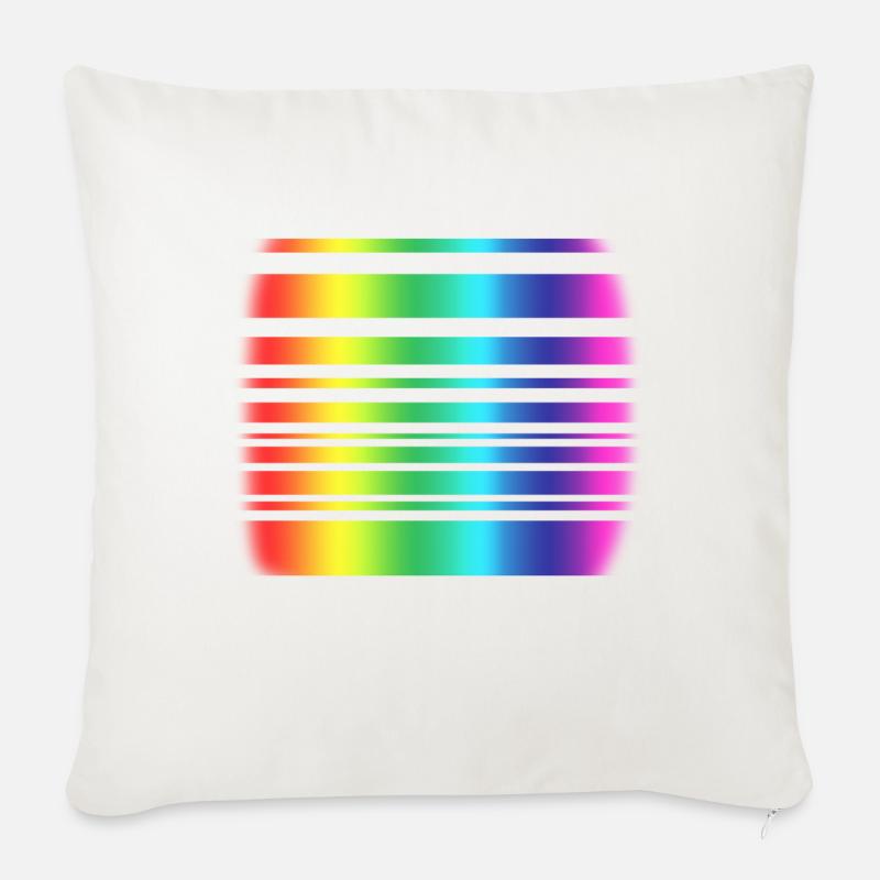 Regenbogen - Sofakissen mit Füllung 45 x 45 cm - Naturweiß 