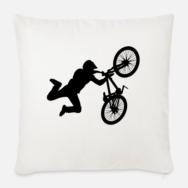 Mountainbiker - Sofakissen mit Füllung 45 x 45 cm - Naturweiß 