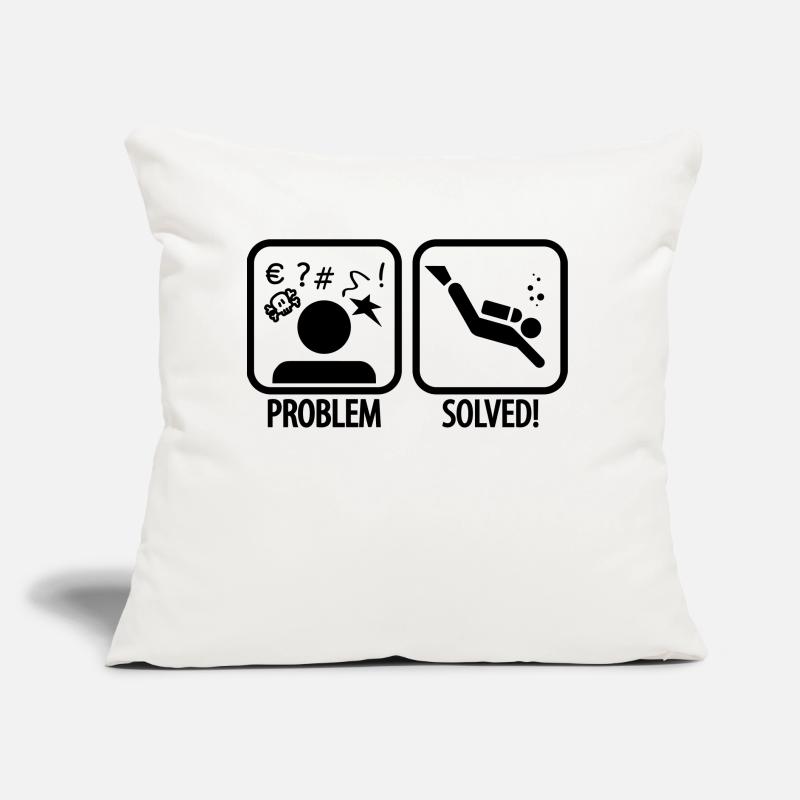 Diving: Problem - Solved! Sofakissen mit Füllung 45 x 45 cm