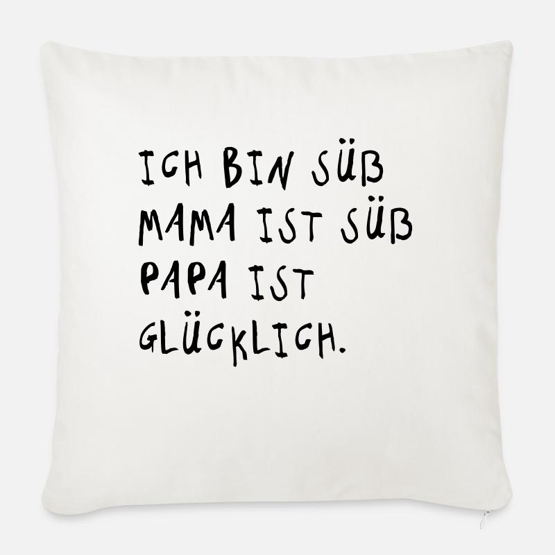 Ich bin süß (Spruch) - Sofakissen mit Füllung 45 x 45 cm - Naturweiß 