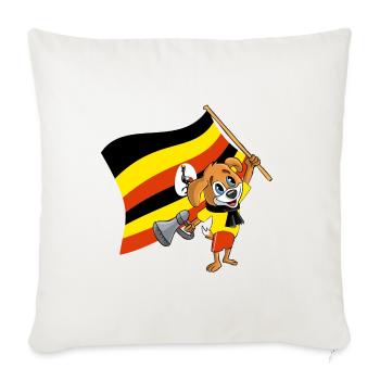 Uganda Fan Dog - Sofa pillow with filling 45cm x 45cm - natural white - Front