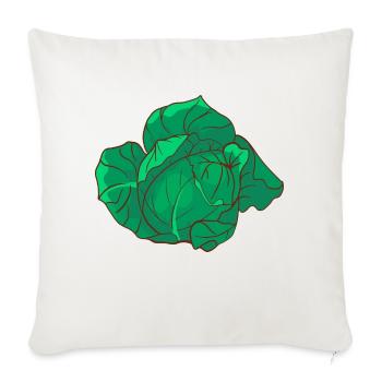 Chou blanc de l’herbe blanche cap kappus - Coussin et housse de 45 x 45 cm - blanc nature - Devant
