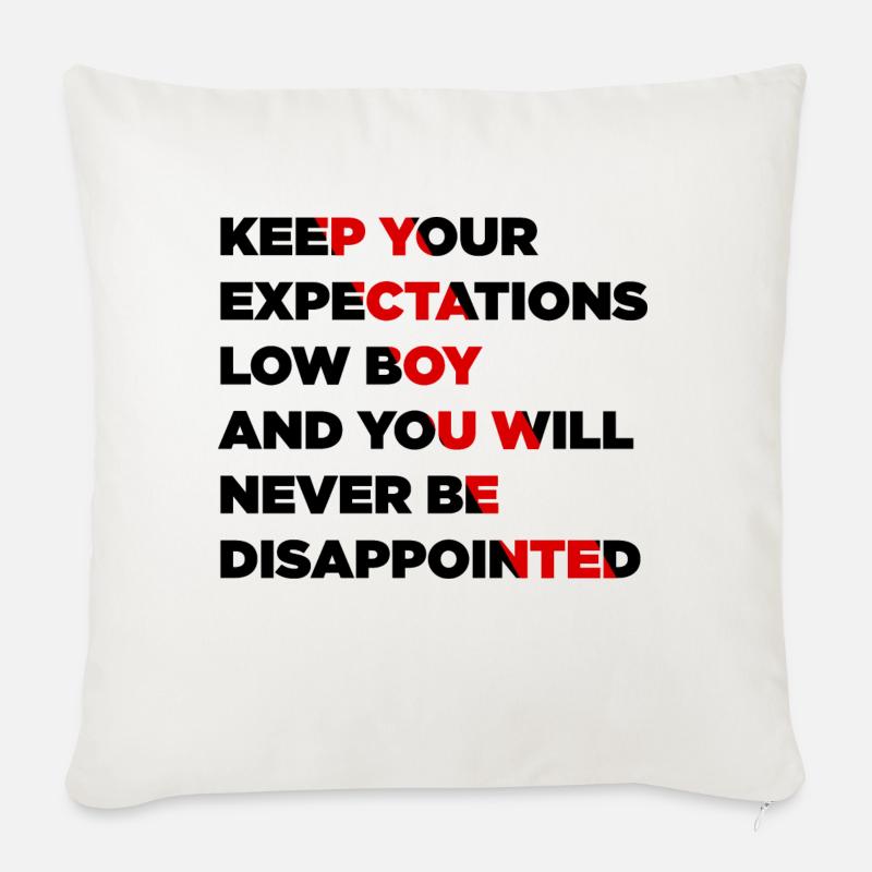 Gaming Experiences - Expectations Boy - Sofakissen mit Füllung 45 x 45 cm - Naturweiß 