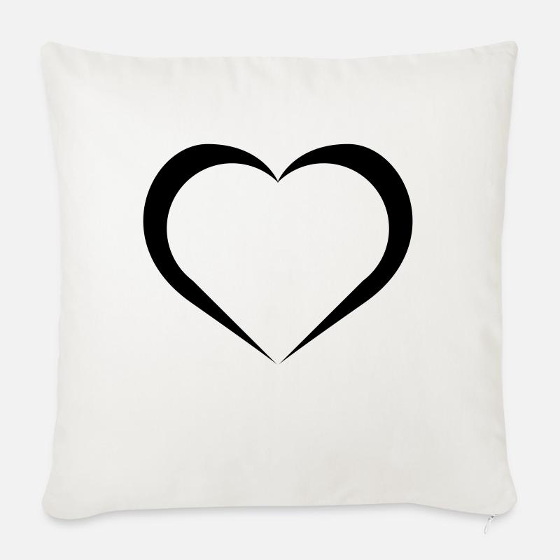 heart - Sofakissen mit Füllung 45 x 45 cm - Naturweiß 