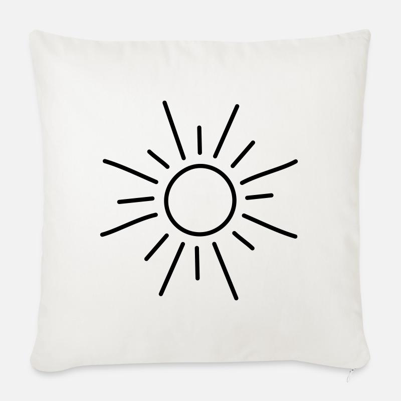 Sonne - Sofakissen mit Füllung 45 x 45 cm - Naturweiß 