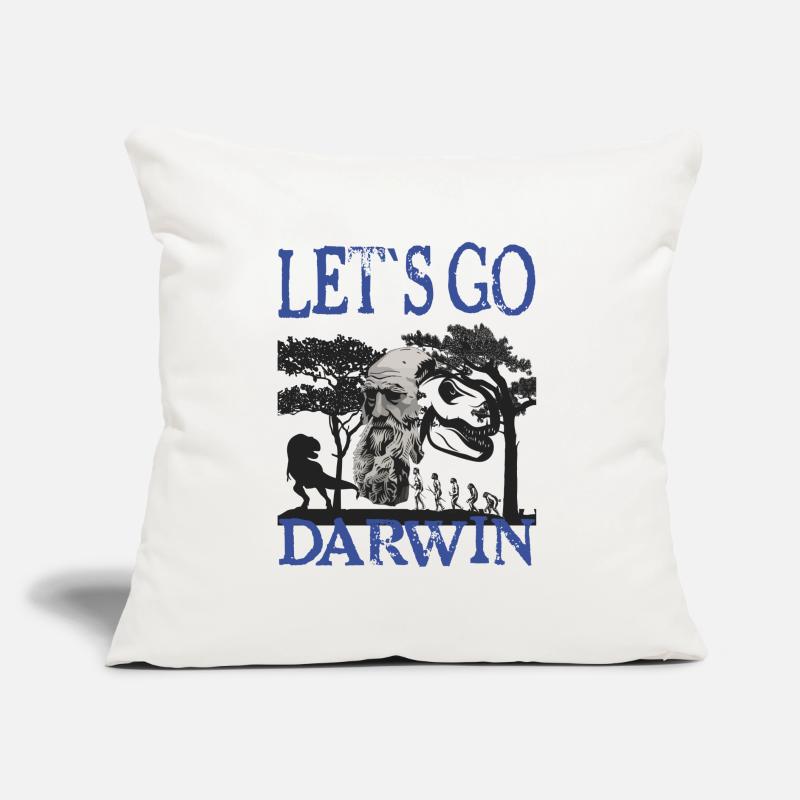 Idée cadeau textile Charles Darwin Evolution Coussin et housse de 45 x 45 cm
