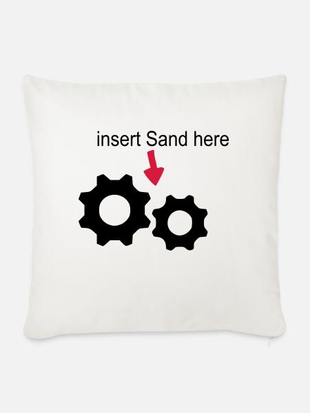 Sand im Getriebe - Sofakissen mit Füllung 45 x 45 cm - Naturweiß 