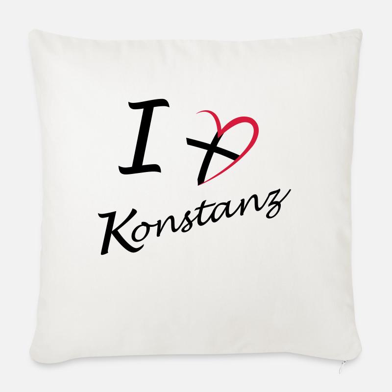 Konstanz Liebe - Sofakissen mit Füllung 45 x 45 cm - Naturweiß 