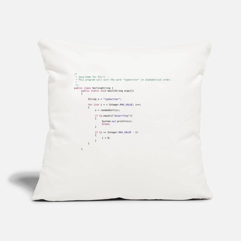 funny Java code to sort Sofa pillow with filling 45cm x 45cm