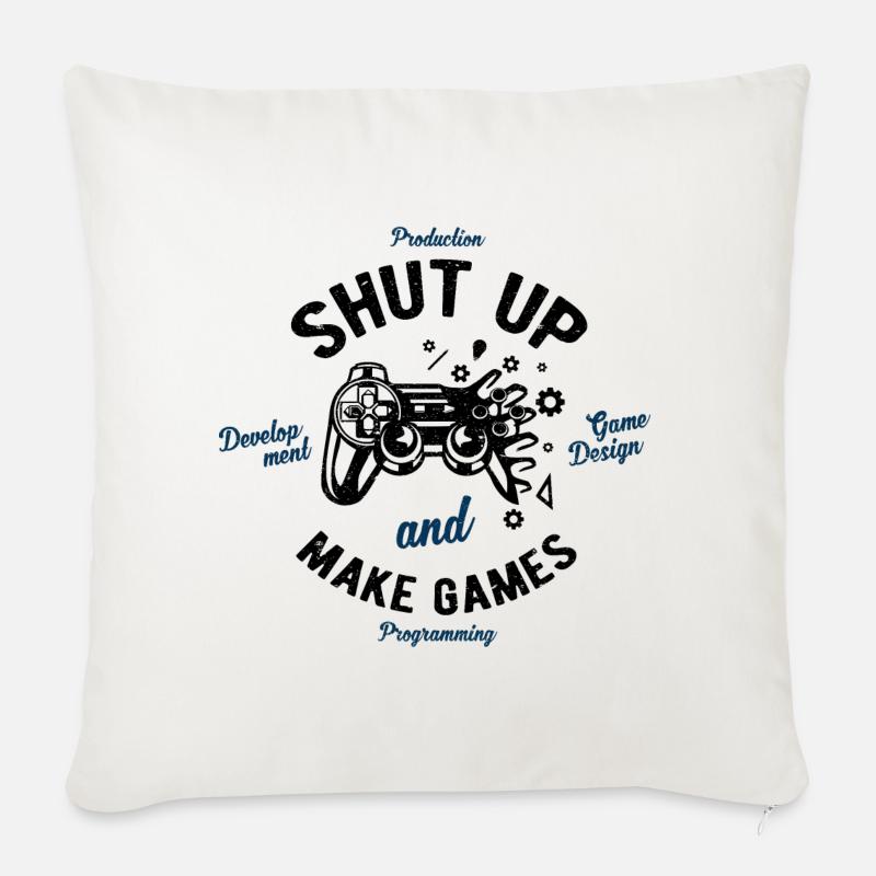 Game Development - Sofakissen mit Füllung 45 x 45 cm - Naturweiß