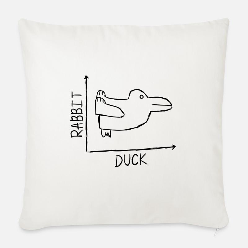 Rabbit Duck - Sofakissen mit Füllung 45 x 45 cm - Naturweiß 