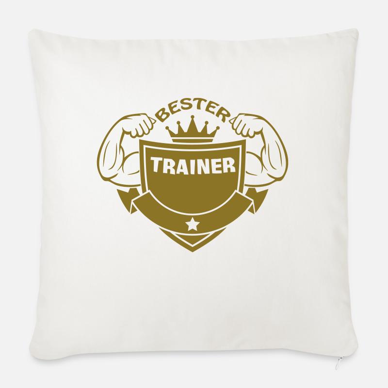Bester trainer - Sofakissen mit Füllung 45 x 45 cm - Naturweiß 