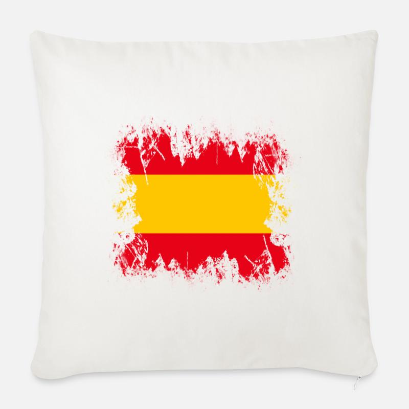 Spanien - Spanien - Sofakissen mit Füllung 45 x 45 cm - Naturweiß 