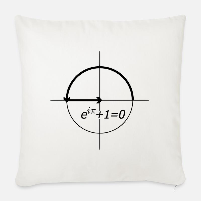 euler's identity (euler) - Sofa pillow with filling 45cm x 45cm - natural white