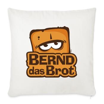 Bernd The Bread Logo - Sofa pillow with filling 45cm x 45cm - natural white - Front