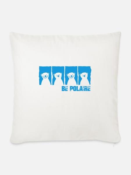Bipolar - Polarbeef - Sofakissen mit Füllung 45 x 45 cm - Naturweiß