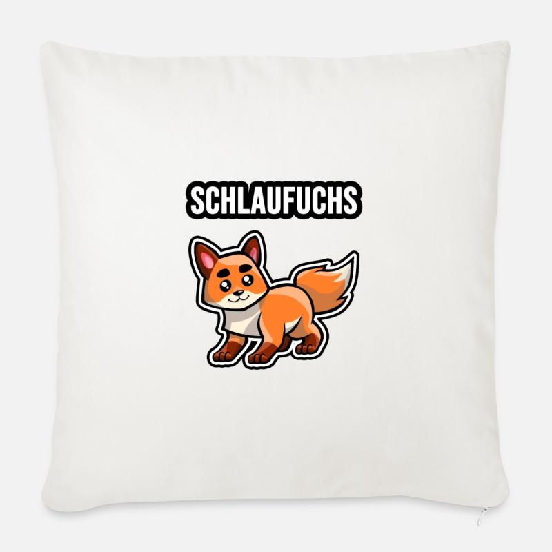 Schlaufuchs - Sofakissen mit Füllung 45 x 45 cm - Naturweiß 