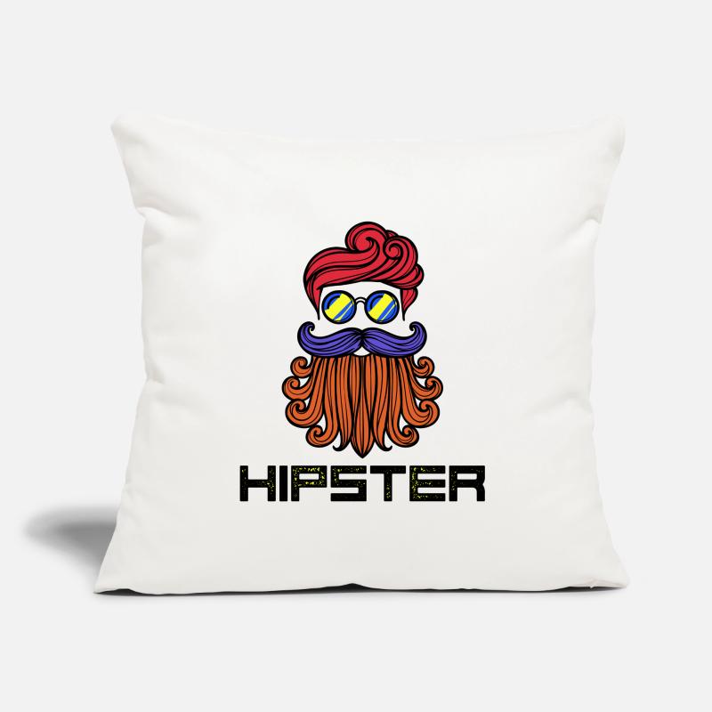 Bart Hipster Spruch Bartfrisur Bartträger Sofakissen mit Füllung 45 x 45 cm