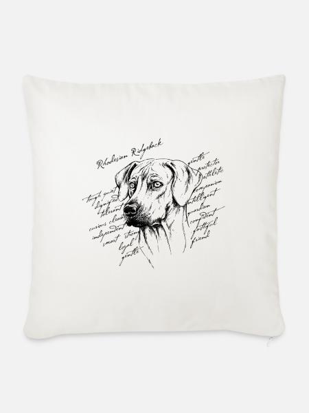 Rhodesian Ridgeback - Sofakissen mit Füllung 45 x 45 cm - Naturweiß 