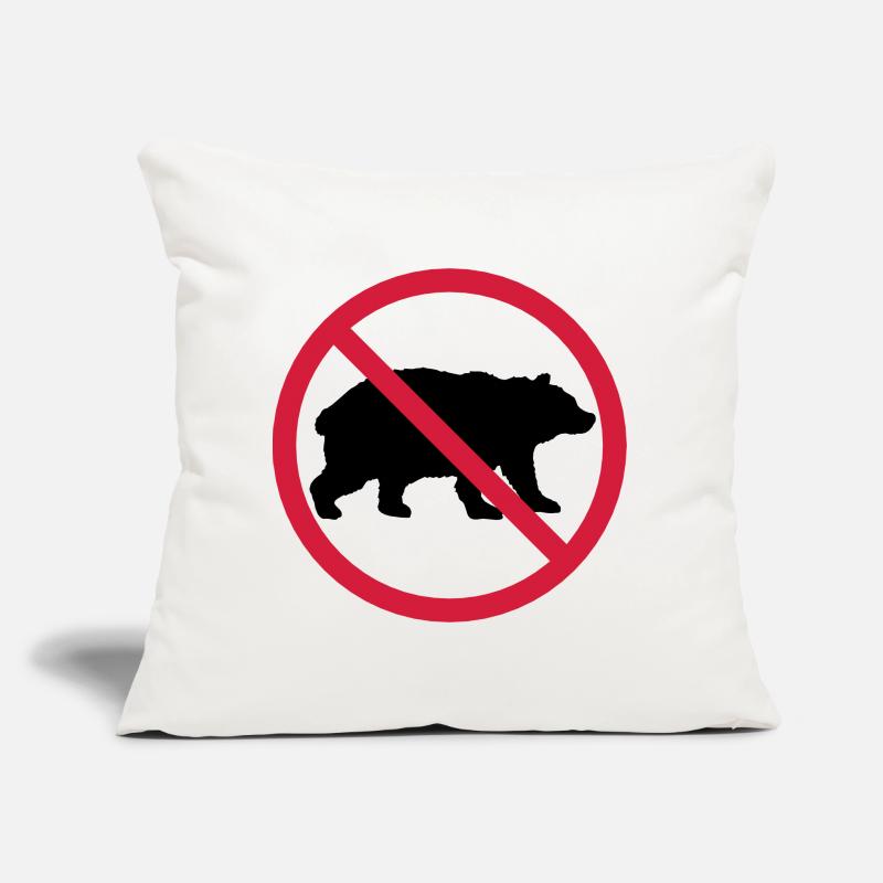 Bouclier interdit d’ours Coussin et housse de 45 x 45 cm
