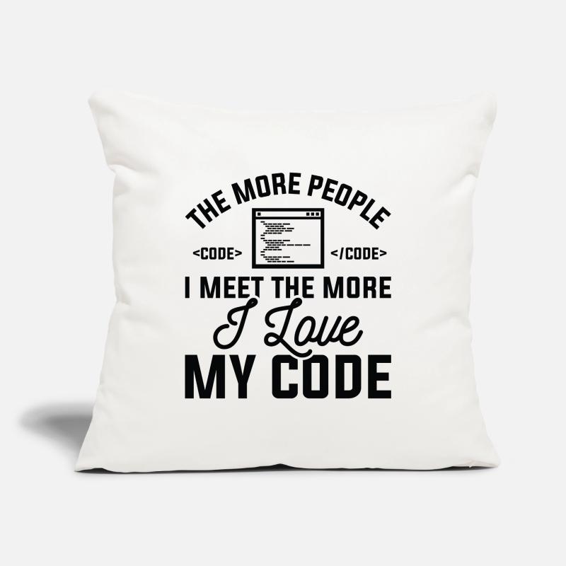 J’aime mon code Coussin et housse de 45 x 45 cm