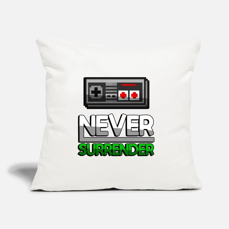 NEVER SURRENDER (Green) + NES Controller - Gaming Sofa pillow with filling 45cm x 45cm