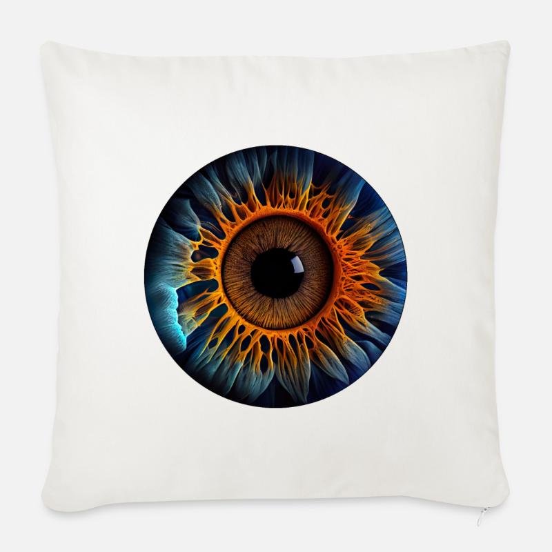 Eine Iris als biometrisches Identifikationssystem - Sofakissen mit Füllung 45 x 45 cm - Naturweiß 