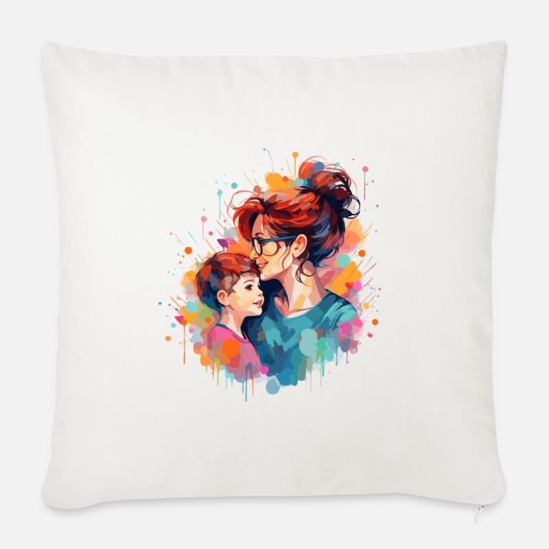 Mutter & Sohn - Sofakissen mit Füllung 45 x 45 cm - Naturweiß 