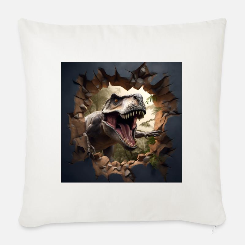 T-Rex - Sofakissen mit Füllung 45 x 45 cm - Naturweiß 