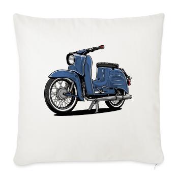 Hirondelle (bleu pâle) // Illustration - Coussin et housse de 45 x 45 cm - blanc nature - Devant