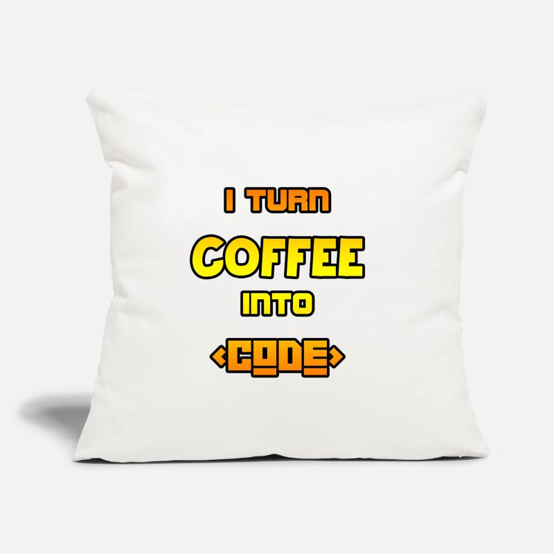 Je transforme le café en code Coussin et housse de 45 x 45 cm