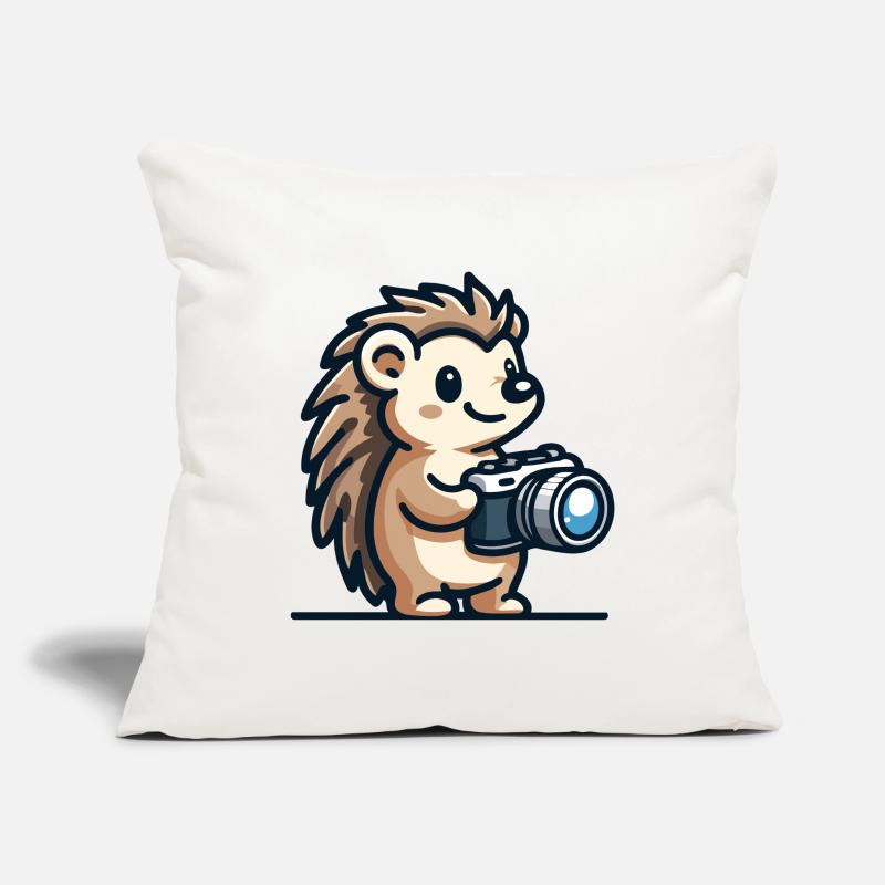 Schnappschuss-Igel: Der Shutterbug-Kumpel Sofakissen mit Füllung 45 x 45 cm