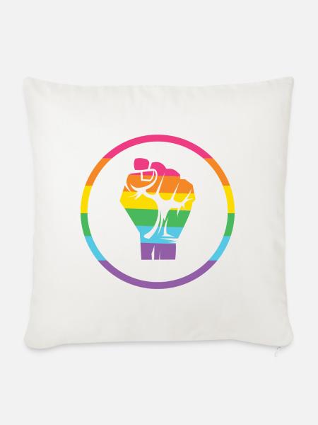 LGBTQ-Pride-Monat - Pride! - Sofakissen mit Füllung 45 x 45 cm - Naturweiß 
