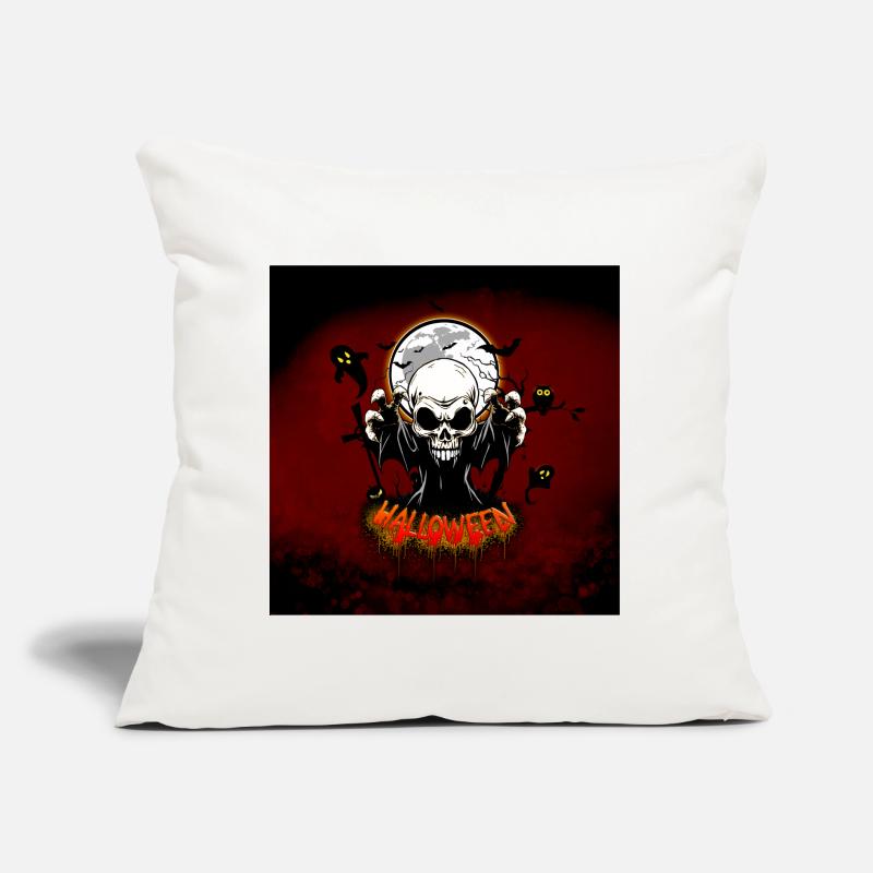 Skull with sharp teeth Sofa pillow with filling 45cm x 45cm