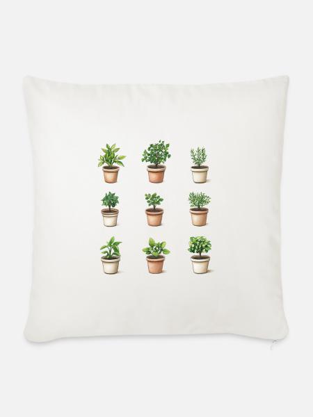 Flower Pots - Sofakissen mit Füllung 45 x 45 cm - Naturweiß