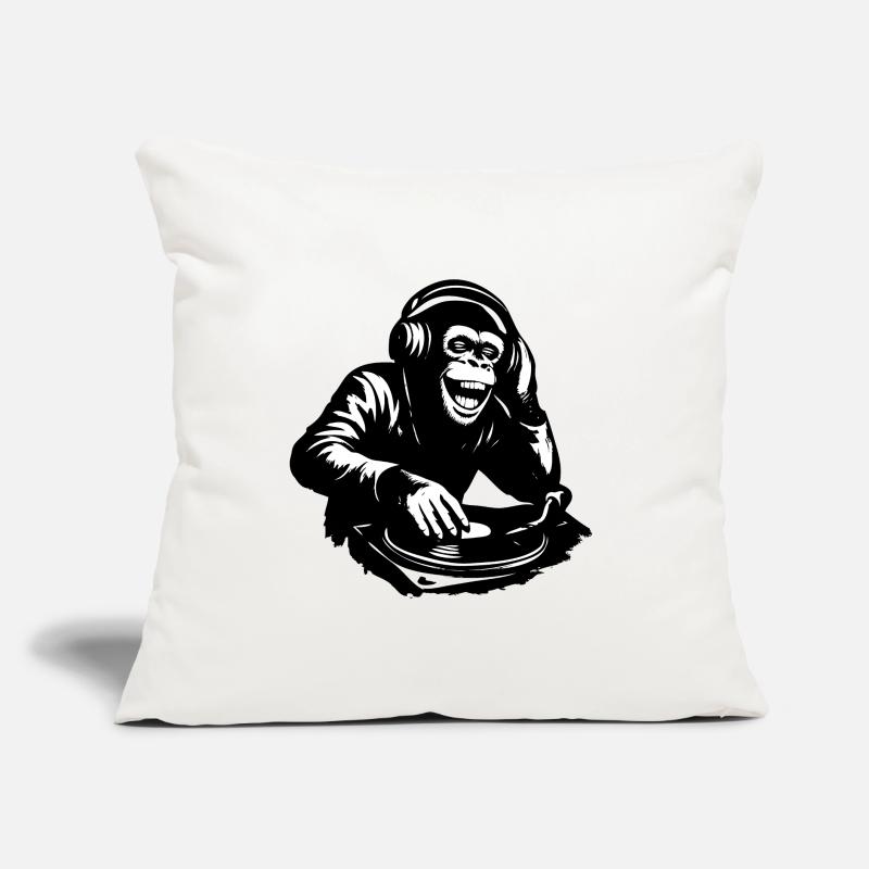 DJ The Monkey Danse à la Banksy Coussin et housse de 45 x 45 cm
