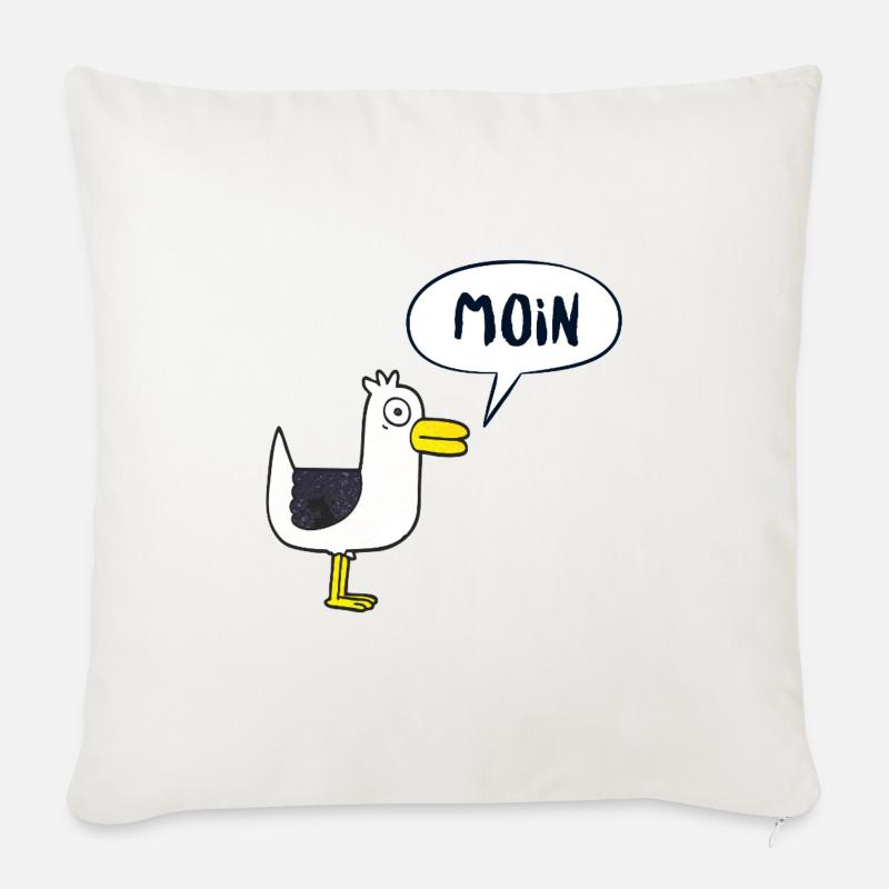 MOIN - Sofakissen mit Füllung 45 x 45 cm - Naturweiß 