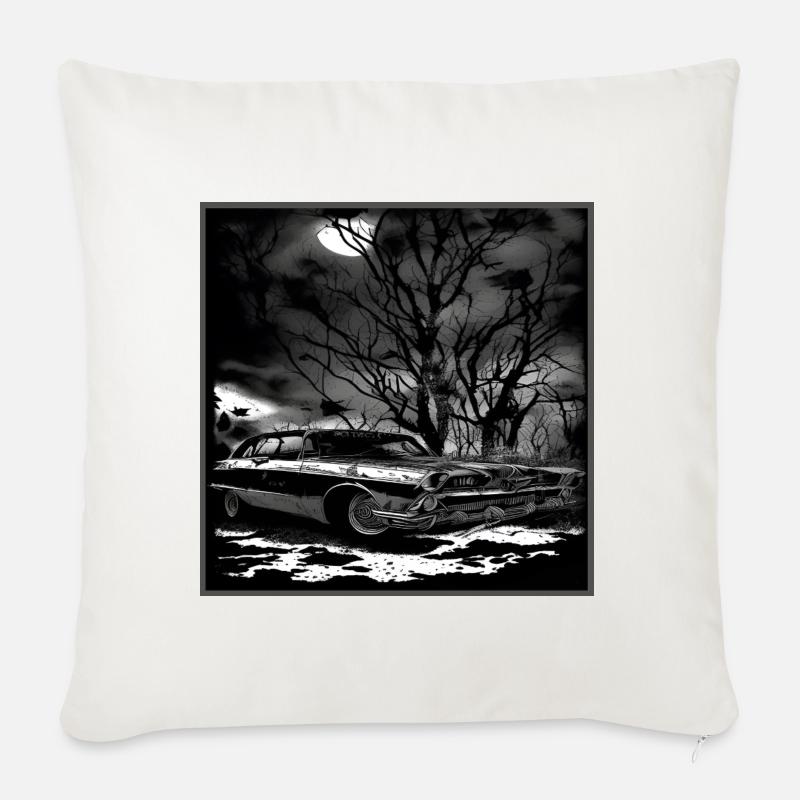Oldtimer Oldtimer unter verwunschenem Baum - Sofakissen mit Füllung 45 x 45 cm - Naturweiß 