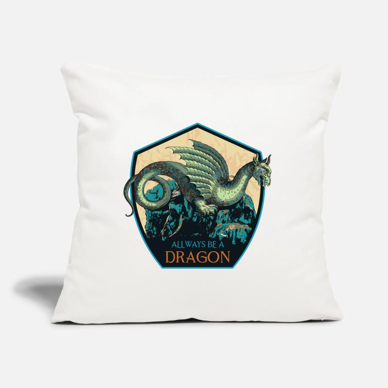 Mythical Dragon Crest and Magic Elements Sofa pillow with filling 45cm x 45cm
