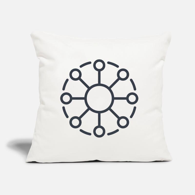Central Network Core Pattern Sofa pillow with filling 45cm x 45cm