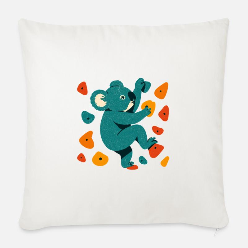 Bouldern Koala Koalabär Klettern Geschenk - Sofakissen mit Füllung 45 x 45 cm - Naturweiß