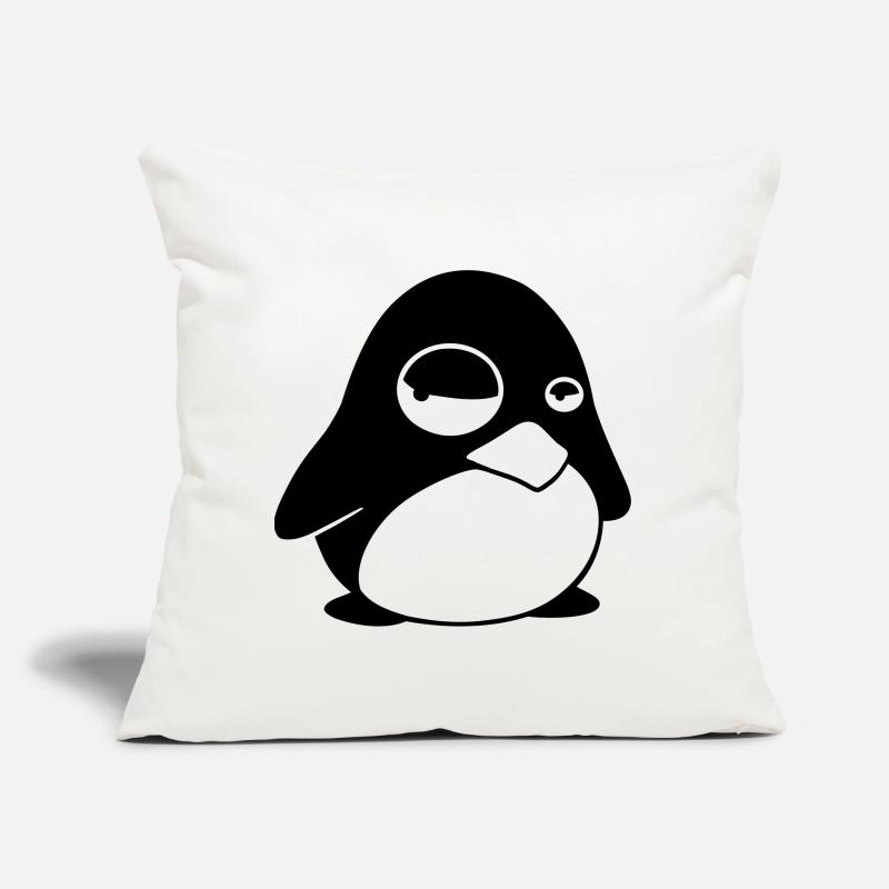 Grumpy Tux – Funny Linux Penguin for Nerds Sofa pillow with filling 45cm x 45cm