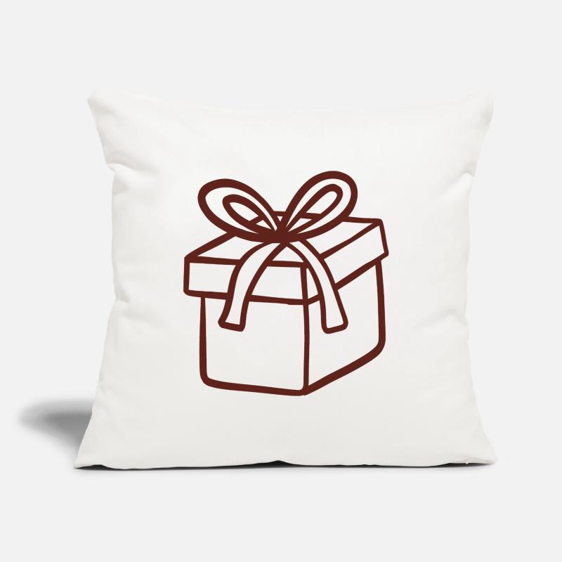 Rustic Hand-Drawn Gift Box Sofa pillow with filling 45cm x 45cm